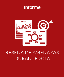Reseña de amenazas durante 2016