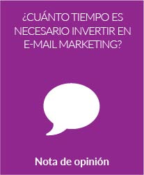 ¿Cuánto tiempo es necesario invertir en e-mail Marketing?