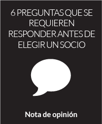 6 preguntas que se requieren responder antes de elegir un socio